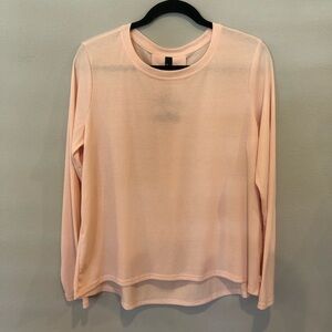 Mondetta Blush Pink Long Sleeve Crewneck Top, L